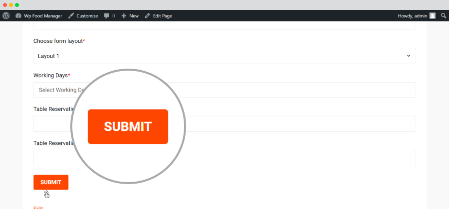 frontend-add Table-Submit